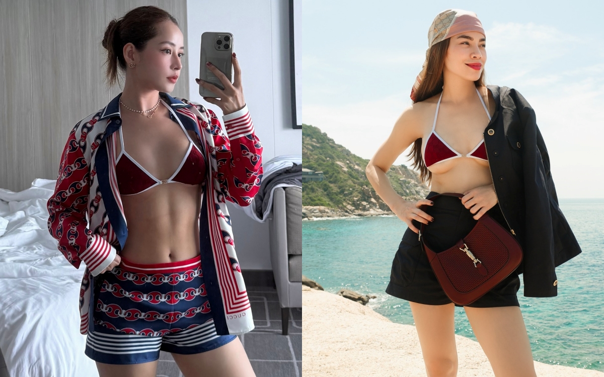 Hà Hồ đọ dáng cực gắt với Chi Pu khi diện bikini bé xíu - Ảnh 1. Hà Hồ đọ dáng cực gắt với Chi Pu khi diện bikini bé xíu - Ảnh 1.