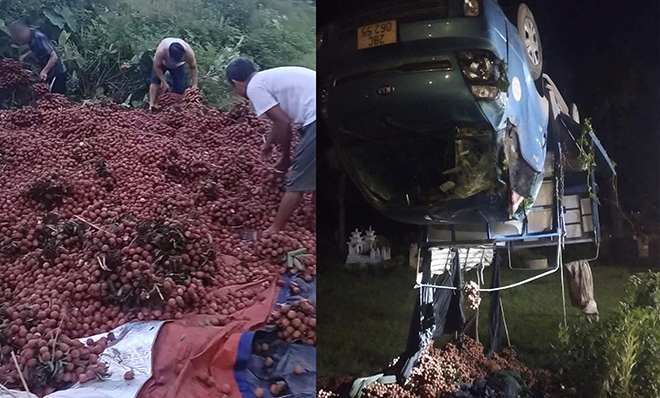 Vụ người dân nhặt vải từ xe tải gặp nạn: Chủ xe được ủng hộ 40 triệu đồng, bị nhiều người gọi điện mắng - Ảnh 1. Vụ người dân nhặt vải từ xe tải gặp nạn: Chủ xe được ủng hộ 40 triệu đồng, bị nhiều người gọi điện mắng - Ảnh 1.