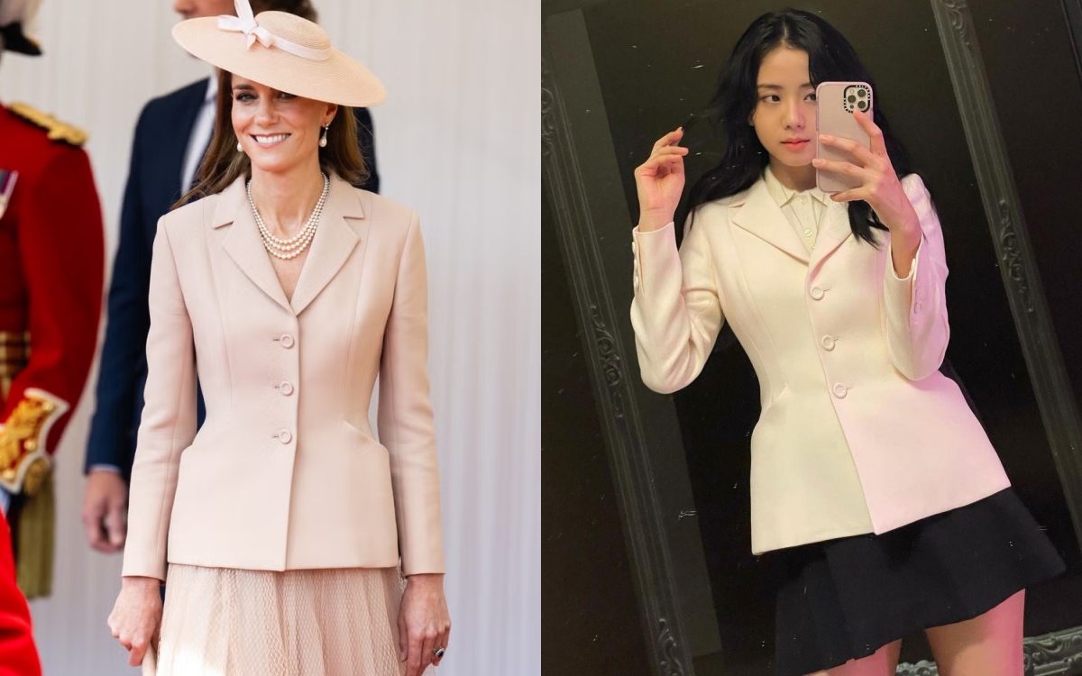 Vương phi Kate – Jisoo diện cùng 1 chiếc áo nhưng style khác biệt hoàn toàn - Ảnh 1.