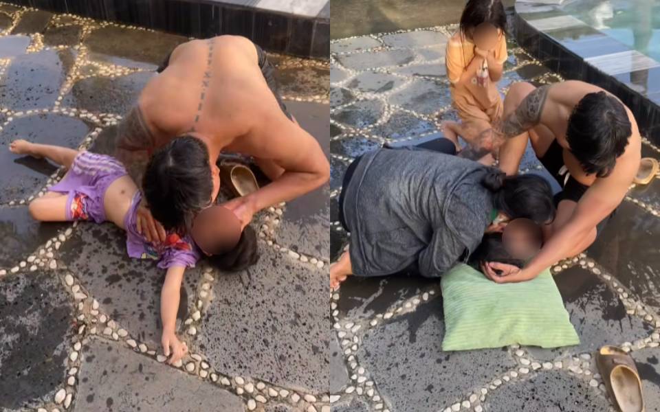 Khoảnh khắc sinh tử khi người đàn ông cứu sống bé gái đuối nước tại villa gây chấn động mạng xã hội- Ảnh 1. Khoảnh khắc sinh tử khi người đàn ông cứu sống bé gái đuối nước tại villa gây chấn động mạng xã hội- Ảnh 1.