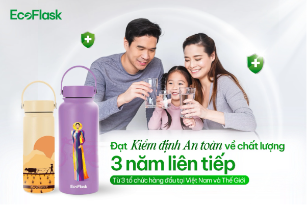 Bình giữ nhiệt EcoFlask 3 năm liên tiếp đạt kết quả kiểm nghiệm an toàn từ các tổ chức uy tín - vì sức khỏe gia đình Việt - Ảnh 1. Bình giữ nhiệt EcoFlask 3 năm liên tiếp đạt kết quả kiểm nghiệm an toàn từ các tổ chức uy tín - vì sức khỏe gia đình Việt - Ảnh 1.