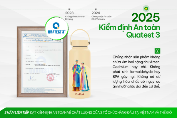 Bình giữ nhiệt EcoFlask 3 năm liên tiếp đạt kết quả kiểm nghiệm an toàn từ các tổ chức uy tín - vì sức khỏe gia đình Việt - Ảnh 4. Bình giữ nhiệt EcoFlask 3 năm liên tiếp đạt kết quả kiểm nghiệm an toàn từ các tổ chức uy tín - vì sức khỏe gia đình Việt - Ảnh 4.