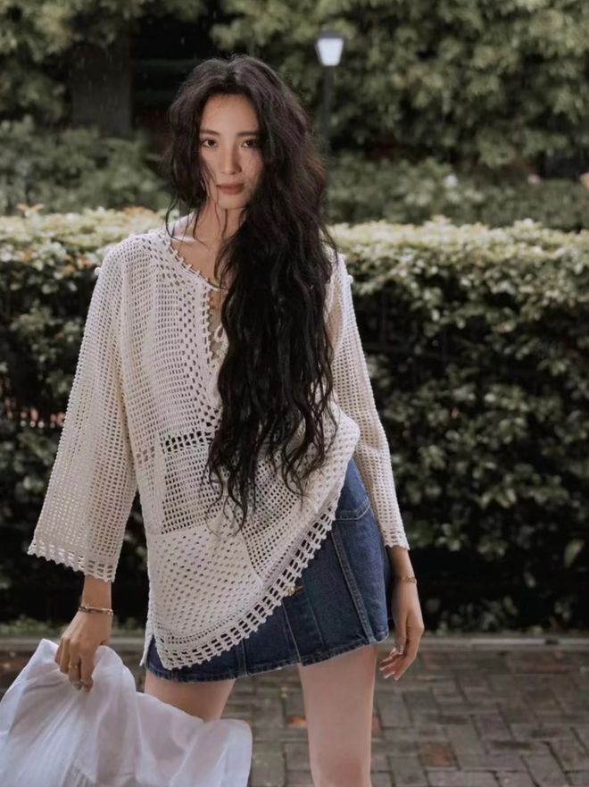 Mê mẩn “đồ đan móc” của mỹ nhân Hoa ngữ: Từ Cao Viên Viên đến Chu Châu, ai mặc cũng đẹp nao lòng- Ảnh 13.