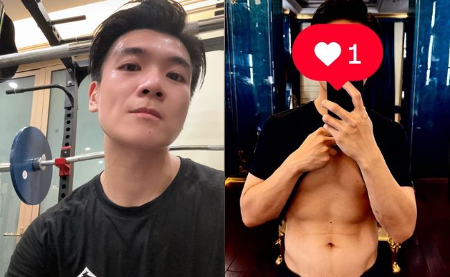 &quot;Bố đơn thân nghìn tỷ&quot; nhà bầu Hiển khoe body 6 múi cực phẩm, vibe khác hẳn lúc chăm con - Ảnh 2.