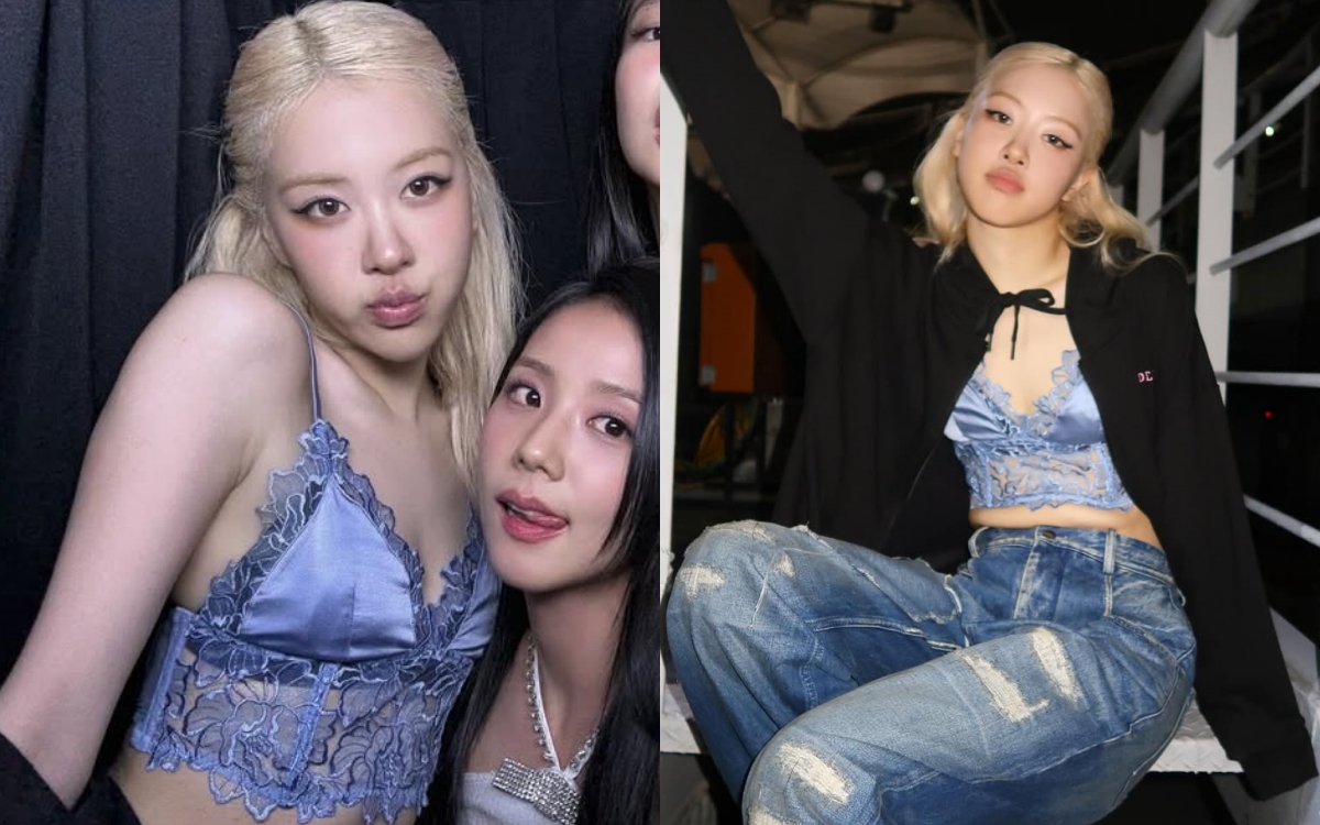 Rosé miệt mài lăng xê một kiểu áo, trông rất xinh nhưng không phải ai cũng dám diện - Ảnh 1.