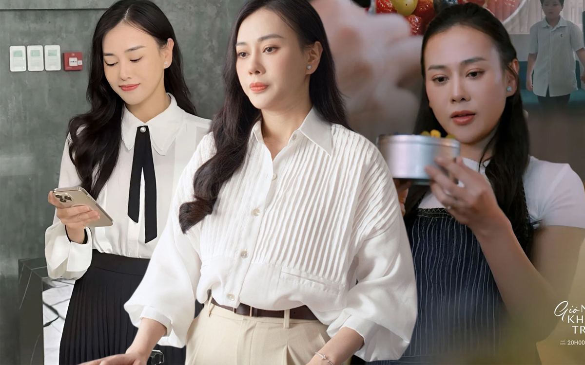 Phương Oanh thăng hạng phong cách, có cả loạt set đồ công sở đẹp mê trong phim mới - Ảnh 1.