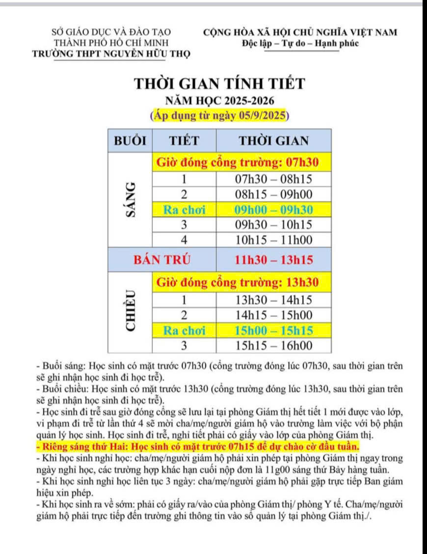TP HCM: Nhiều trường điều chỉnh thời khóa biểu, lùi giờ vào học của học sinh  - Ảnh 1.