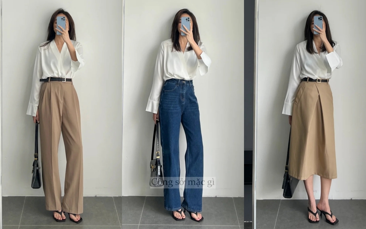 Nàng công sở mặc đẹp cả tuần chỉ với 1 chiếc áo sơ mi - Ảnh 2.