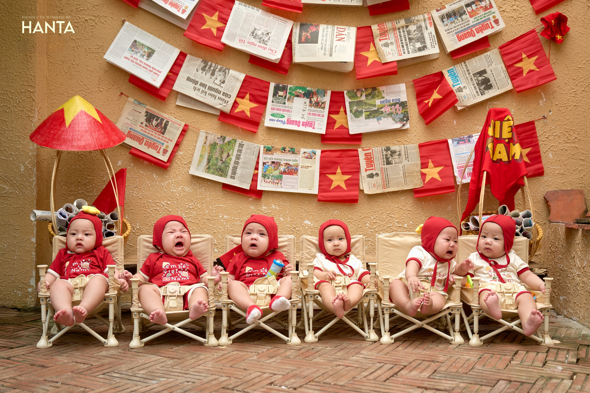 6 thiên thần tí hon diện áo cờ đỏ sao vàng siêu dễ thương: Bộ ảnh rực rỡ tình yêu đất nước, hòa vào không khí đầy tự hào, kỉ niệm 80 năm Quốc khánh 2/9- Ảnh 7.