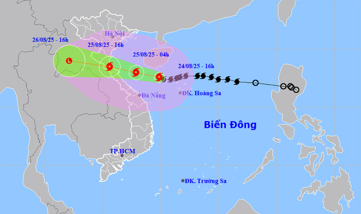 Trưa và chiều mai, bão số 5 Kajiki vào đất liền - Ảnh 2.