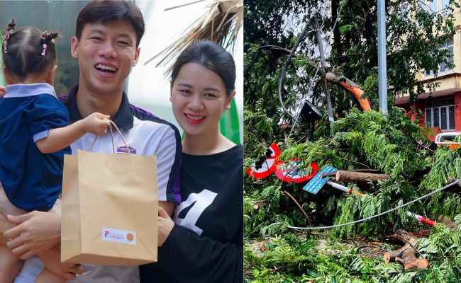 Vợ Quế Ngọc Hải bồng bế 3 con đi tránh bão, tâm sự chạnh lòng: Vợ Quế Ngọc Hải bồng bế 3 con đi tránh bão, tâm sự chạnh lòng: