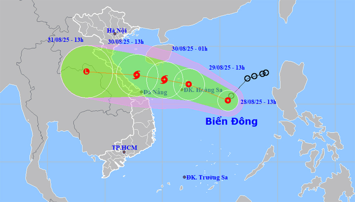 Biển Đông có thể đón bão số 6, miền Bắc và miền Trung mưa lớn từ chiều tối 29/8 - Ảnh 1. Biển Đông có thể đón bão số 6, miền Bắc và miền Trung mưa lớn từ chiều tối 29/8 - Ảnh 1.
