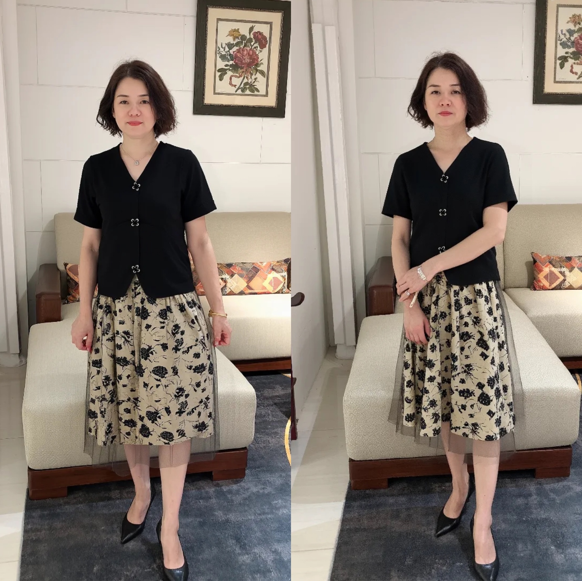 Khi phụ nữ 40+ diện váy hoa, thời gian bỗng trở thành điểm cộng quyến rũ- Ảnh 9. Khi phụ nữ 40+ diện váy hoa, thời gian bỗng trở thành điểm cộng quyến rũ- Ảnh 9.