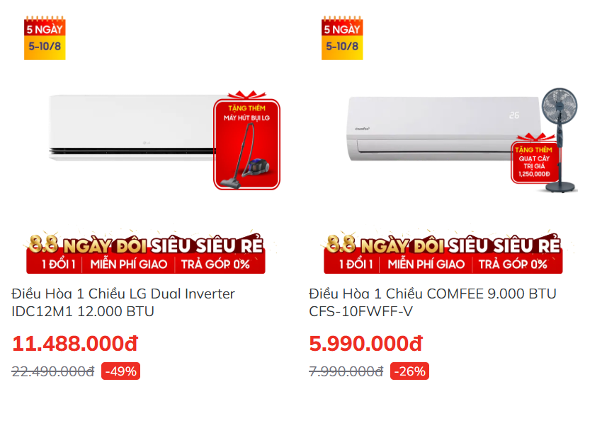 Điều hòa giảm giá 50%, loại tiết kiệm điện &quot;sập sàn&quot; khi nắng nóng gay gắt kỷ lục và giá điện phát ngốt- Ảnh 2.