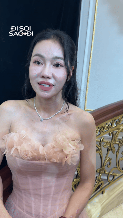 Clip: Bà Phạm Kim Dung biến sắc, quay mặt bỏ đi khi vừa nghe tên Hoa hậu Thuỳ Tiên - Ảnh 1.