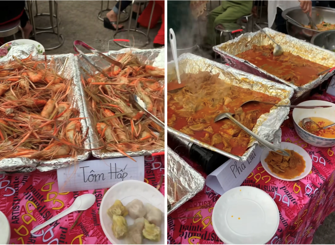 Đám giỗ miền Tây "lên đời" thành tiệc buffet: Bàn tiệc dài như quầy tại nhà hàng, món nào cũng xịn khiến ai cũng bất ngờ - Ảnh 3. Đám giỗ miền Tây "lên đời" thành tiệc buffet: Bàn tiệc dài như quầy tại nhà hàng, món nào cũng xịn khiến ai cũng bất ngờ - Ảnh 3.