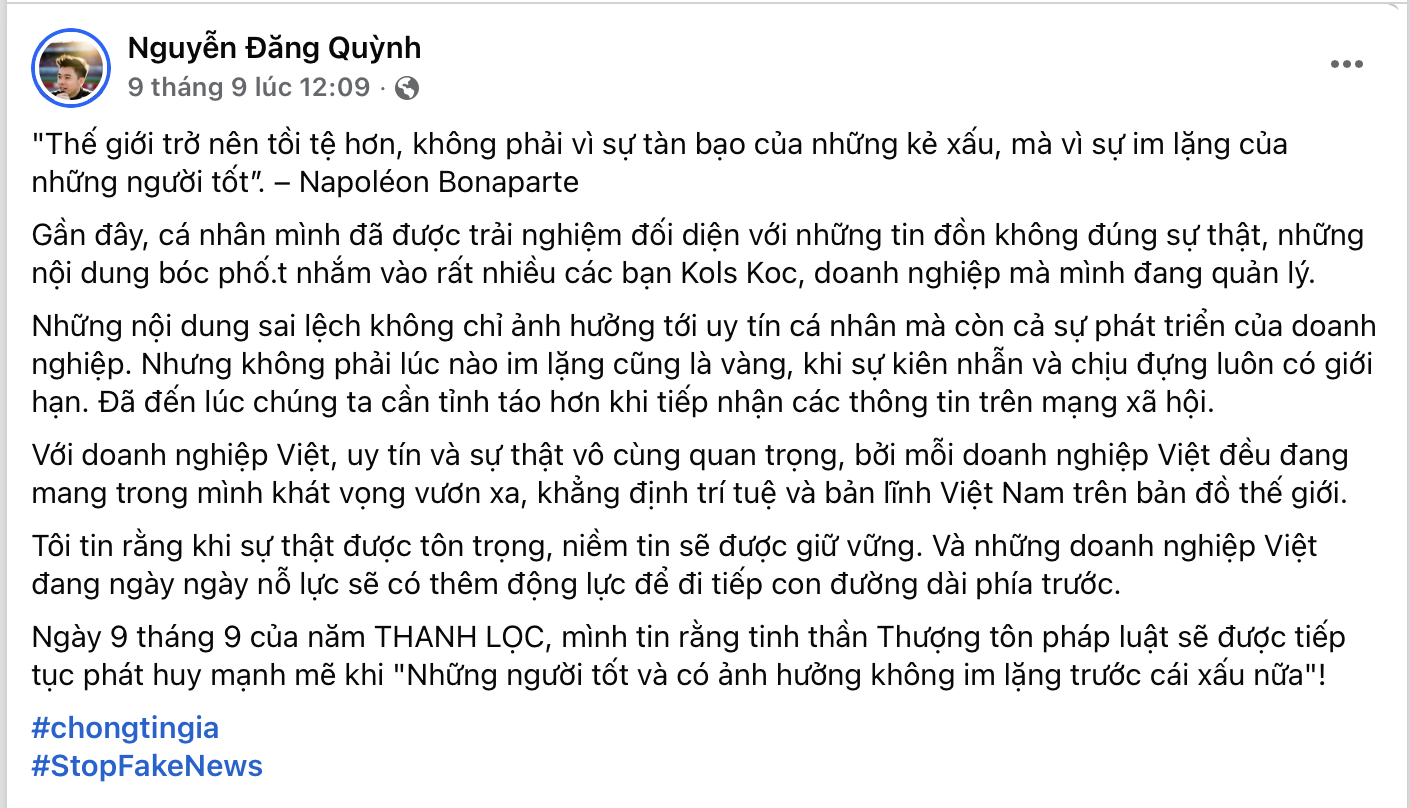 Trương Ngọc Ánh, Minh Tiệp, Lý Quí Khánh và nhiều KOLs lan toả thông điệp &quot;chống tin giả&quot; - Ảnh 4.