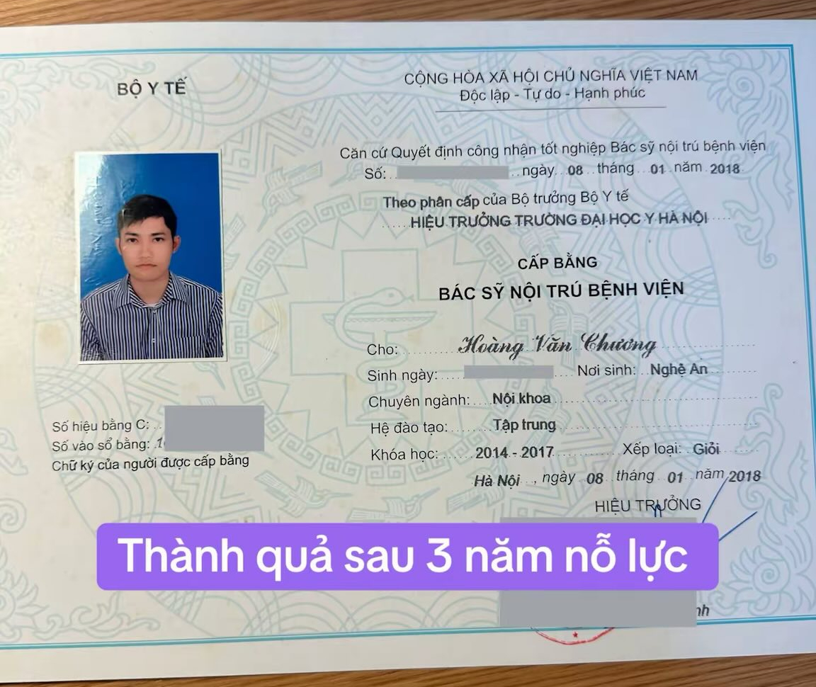 Bức ảnh TRƯỚC và SAU học bác sĩ nội trú dậy sóng MXH: Trước 