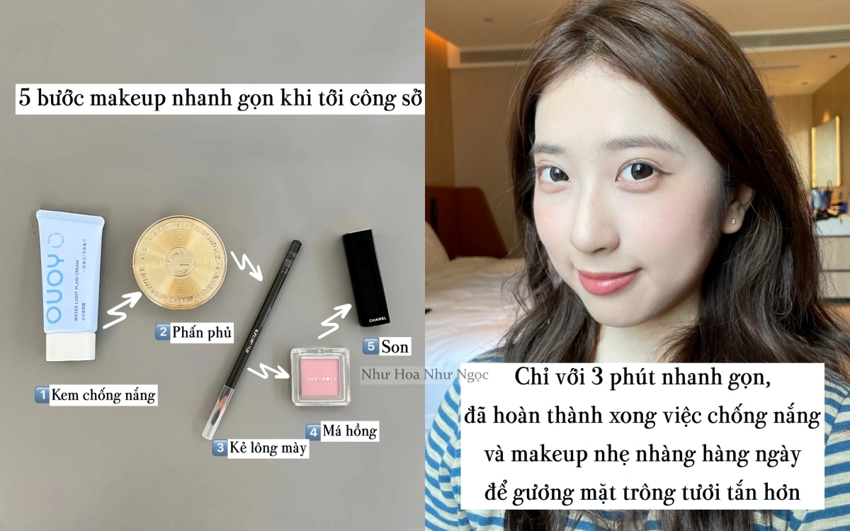 Chỉ 3 phút với 5 sản phẩm để makeup nhanh gọn tới công sở hàng ngày - Ảnh 1.