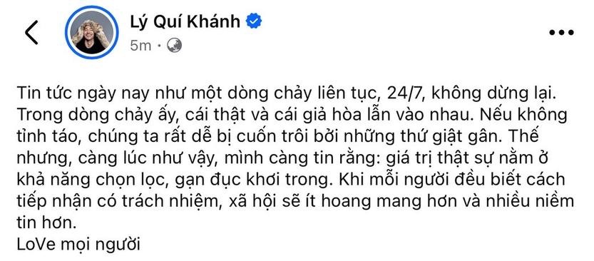 Trương Ngọc Ánh, Minh Tiệp, Lý Quí Khánh và nhiều KOLs lan toả thông điệp &quot;chống tin giả&quot; - Ảnh 1.
