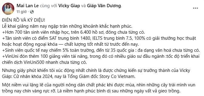 1 năm chưa từng có tại ĐH của tỷ phú Phạm Nhật Vượng: Tỷ lệ chọi 1/9, IELTS trung bình 7.5, cựu sinh viên SN 2001 đã giữ chức Tổng giám đốc - Ảnh 1.