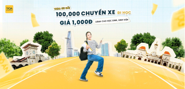 Đặt xe chỉ với 1.000 đồng – Đặc quyền khủng từ TADA cho HSSV mùa tựu trường! - Ảnh 1.