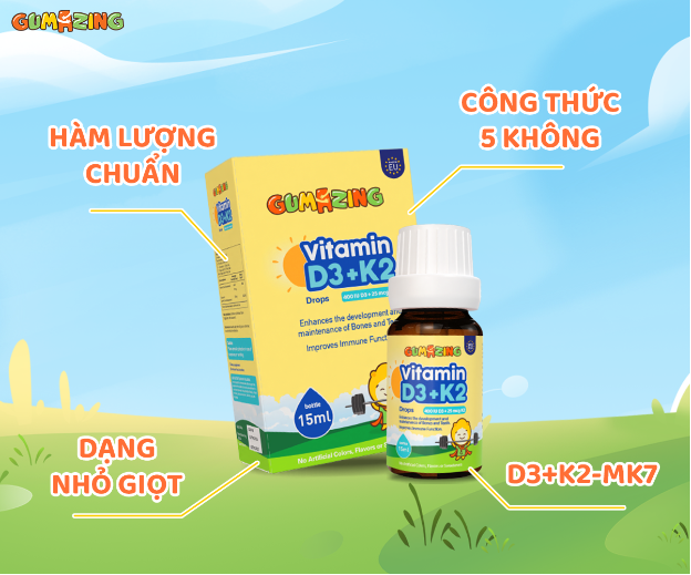 Vitamin D3K2 Drops Gumazing chính thức lên kệ Con Cưng - Ảnh 3.
