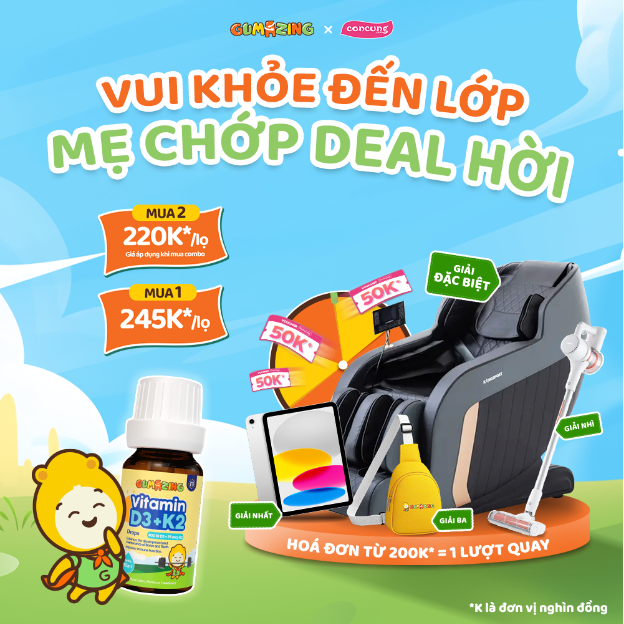 Vitamin D3K2 Drops Gumazing chính thức lên kệ Con Cưng - Ảnh 4.