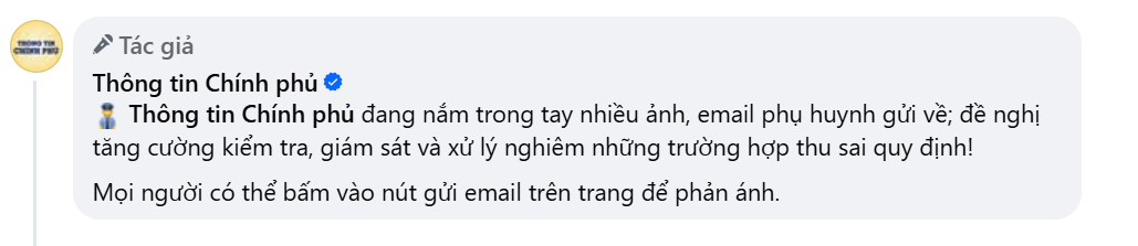 NÓNG: Trang Thông tin Chính phủ &quot;đang nắm trong tay nhiều ảnh, email phụ huynh gửi&quot; về vấn đề lạm thu! - Ảnh 2.