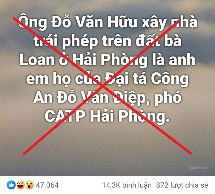 Bác tin người xây nhà trên đất người khác là họ hàng của PGĐ Công an Hải Phòng - Ảnh 1.