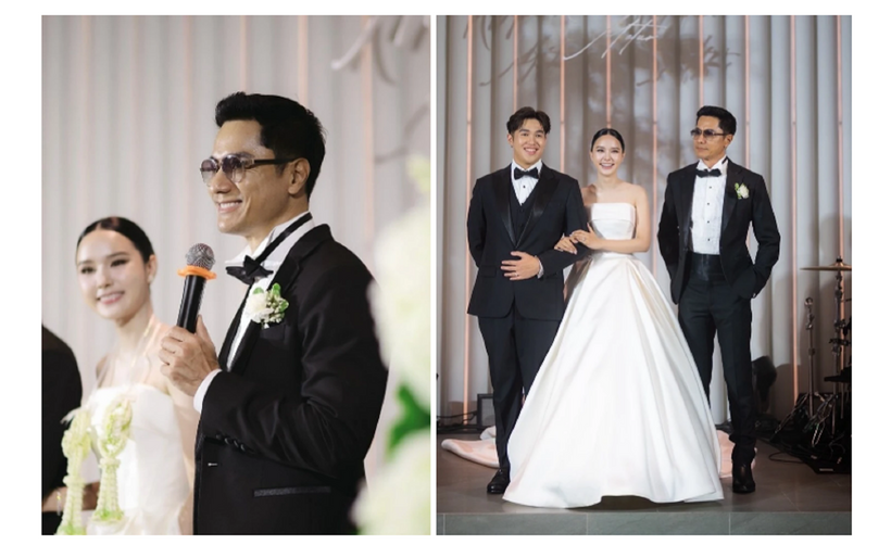 Dắt con gái vào lễ đường, &quot;tổng tài&quot; U60 khiến con rể &quot;lu mờ&quot; ngay tại hôn lễ vì quá phong độ - Ảnh 2.