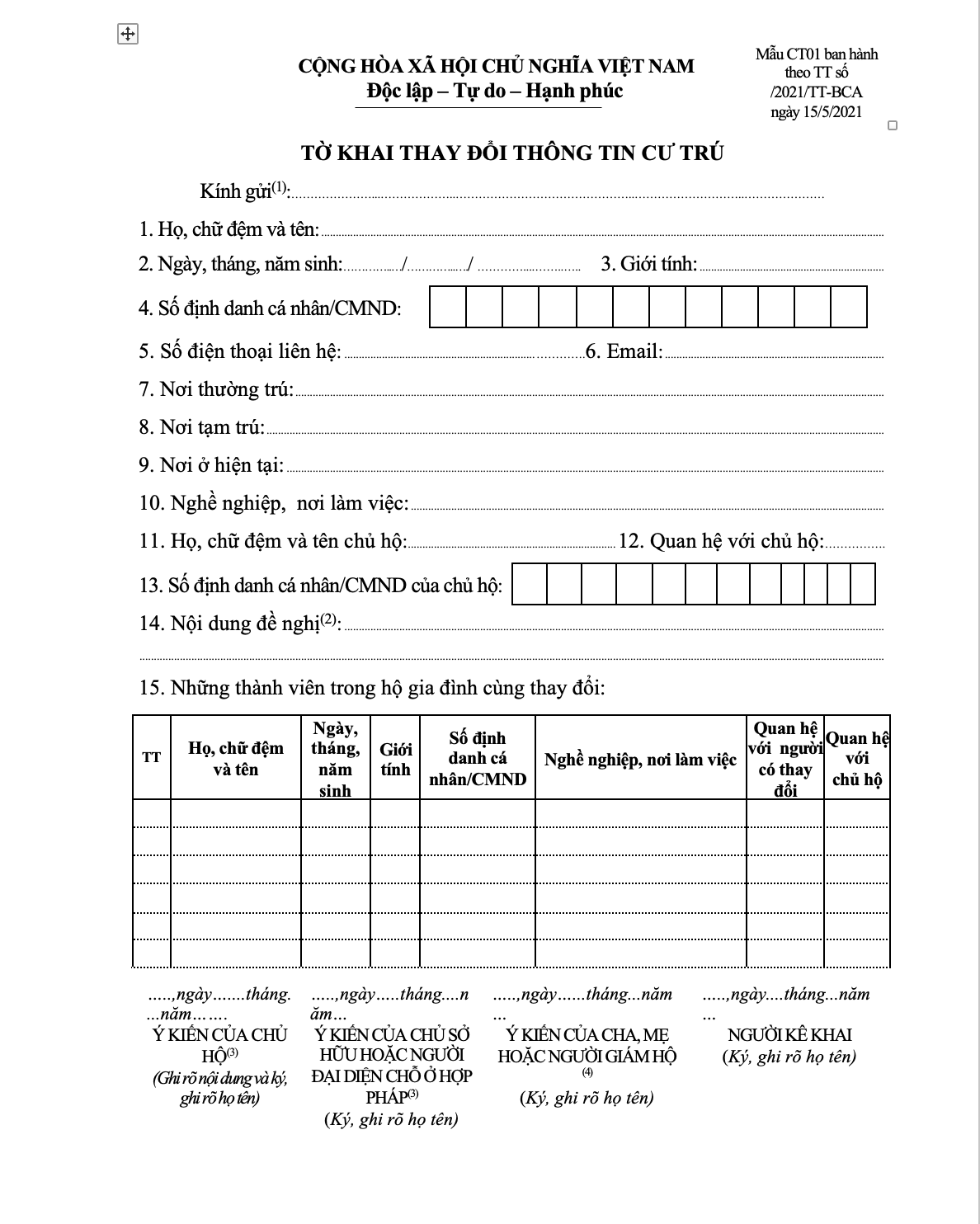 Công nhân, người lao động cần biết: Mẫu đơn & hồ sơ đăng ký tạm trú chuẩn, tránh rắc rối pháp lý! - Ảnh 1.