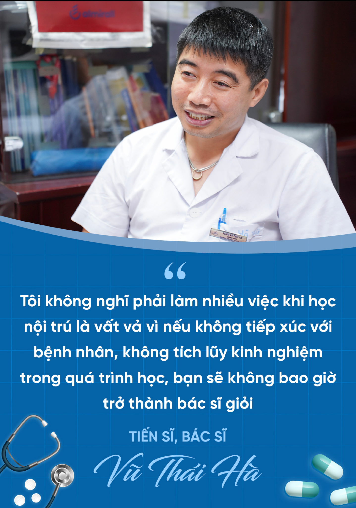 Tiến sĩ kể “sướng” chuyện học nội trú, tiết lộ: “Ít bác sĩ sống với nghề mà không xoay sở, nhưng bệnh nhân không có tiền tôi vẫn chữa với phí 200.000 đồng/tháng” - Ảnh 2.