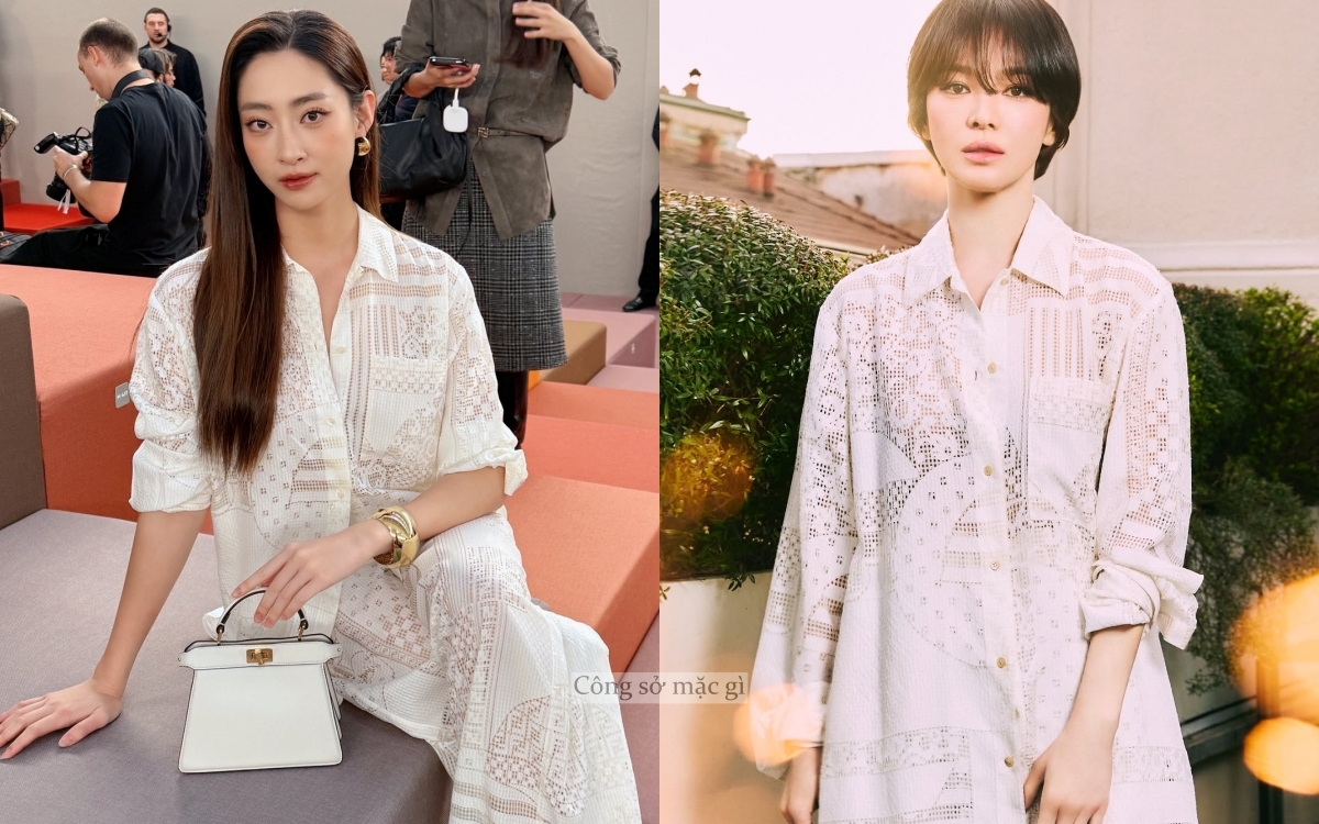 Lương Thùy Linh - Song Hye Kyo đọ độ sang chảnh khi đụng 1 set đồ - Ảnh 1.