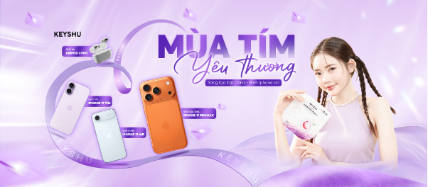 Keyshu chơi lớn 20/10 với Mùa Tím Yêu Thương: Tặng iPhone 17 Pro Max, biến skincare thành trào lưu sáng tạo - Ảnh 1.