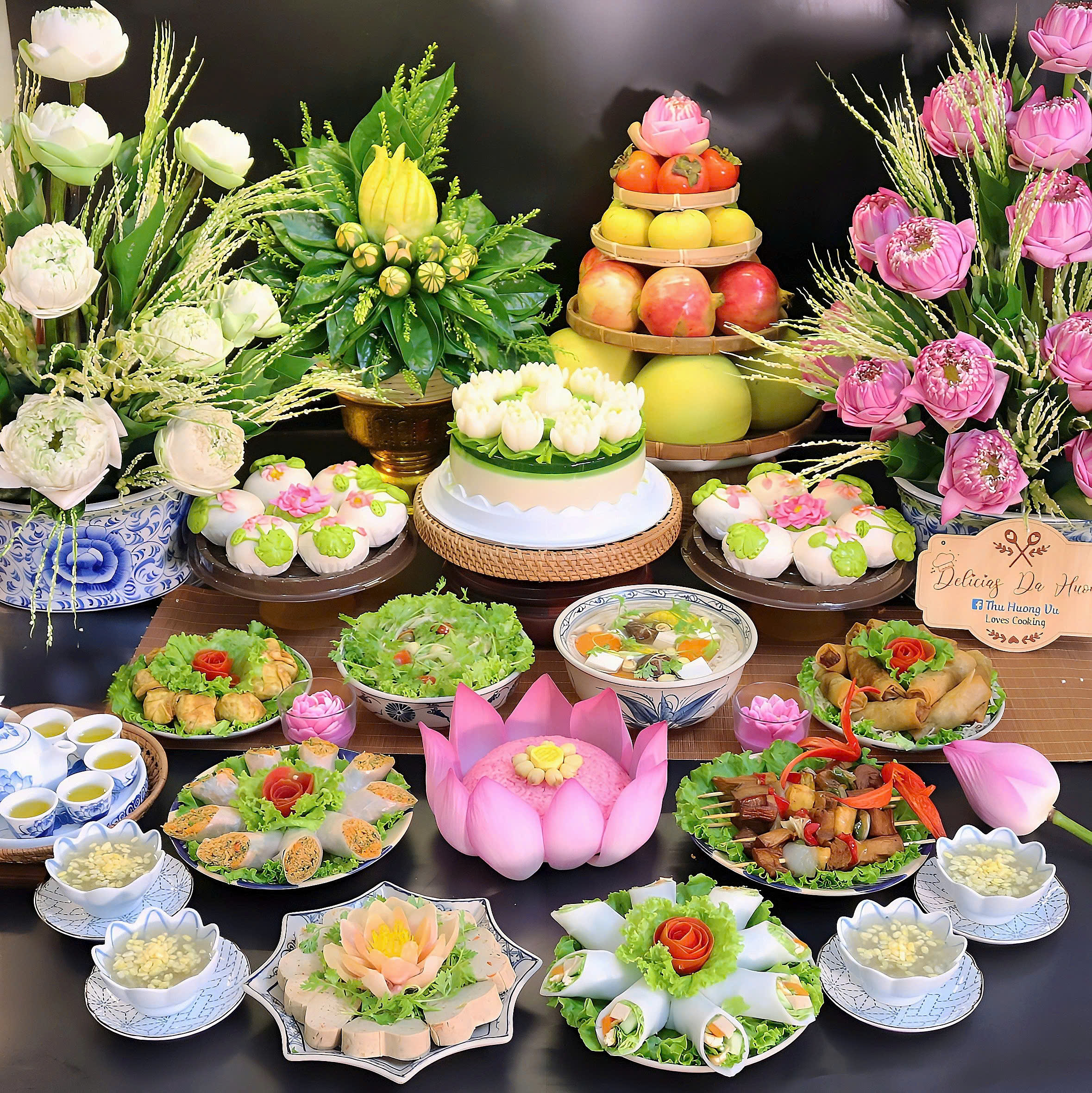 Mâm cỗ chay Rằm tháng 7 may mắn, an lạc từ mẹ đảm Hà Nội: 11 món ngon tinh tế, tròn vị đoàn viên - Ảnh 1.