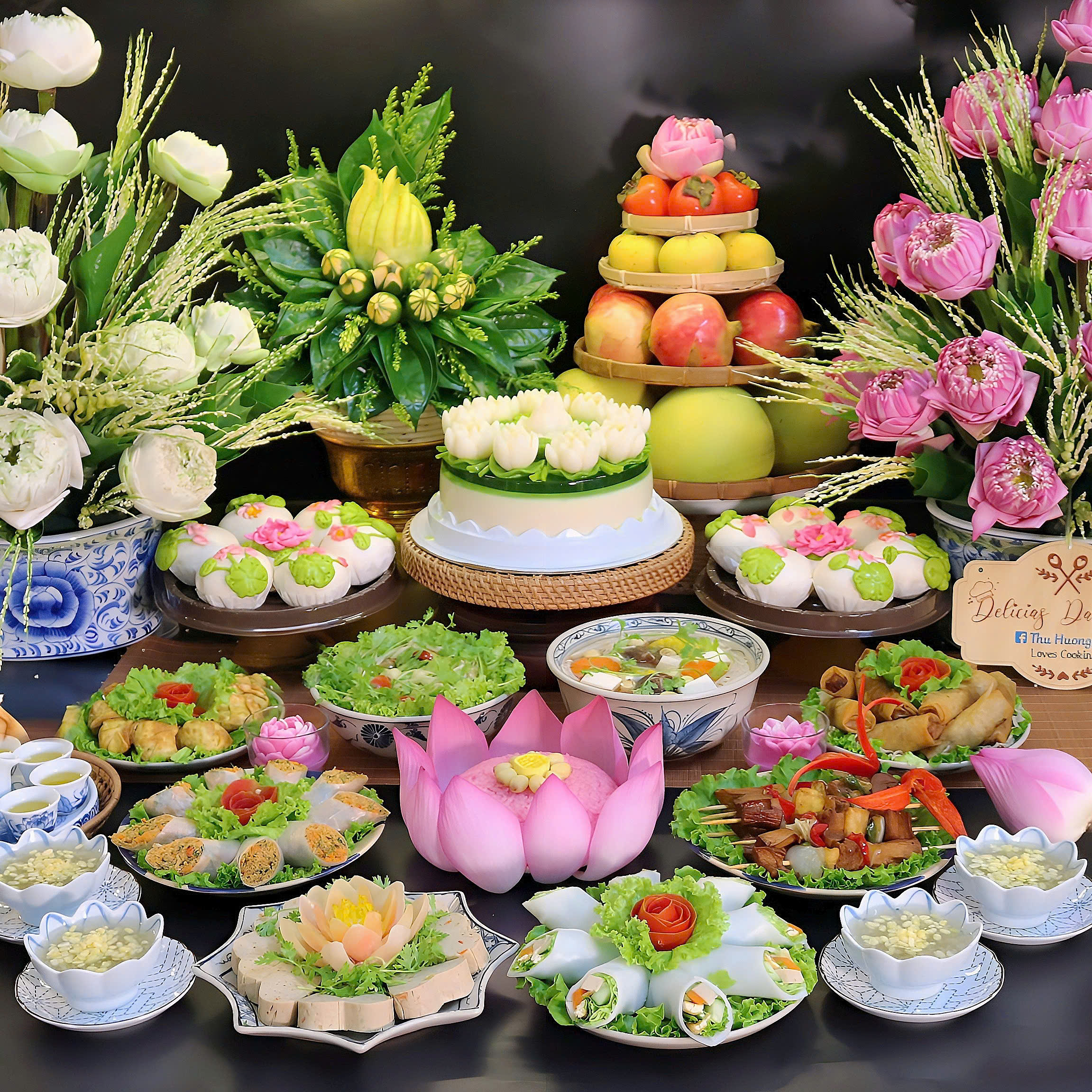 Mâm cỗ chay Rằm tháng 7 may mắn, an lạc từ mẹ đảm Hà Nội: 11 món ngon tinh tế, tròn vị đoàn viên - Ảnh 2.