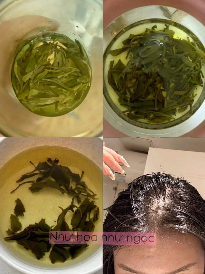 Thay vì hấp phục hồi ở tiệm, tôi ngâm tóc bằng trà xanh và không nghĩ mái tóc &quot;khởi sắc&quot; nhanh đến như vậy!- Ảnh 5.