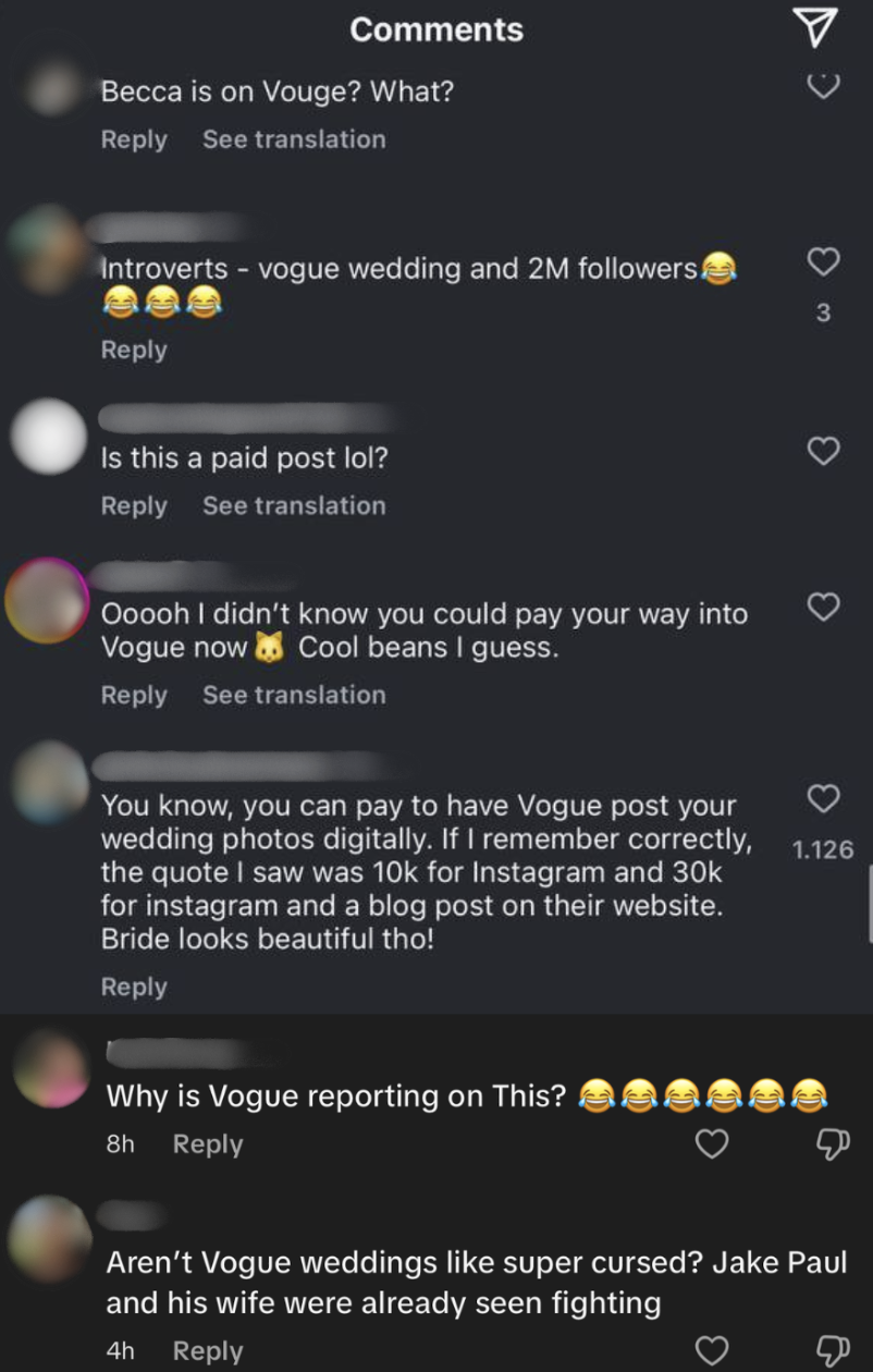 Đám cưới trăm tỷ của tiểu thư hot nhất TikTok lên thẳng Vogue: Dân tình hoài nghi mua bài- Ảnh 3. Đám cưới trăm tỷ của tiểu thư hot nhất TikTok lên thẳng Vogue: Dân tình hoài nghi mua bài- Ảnh 3.