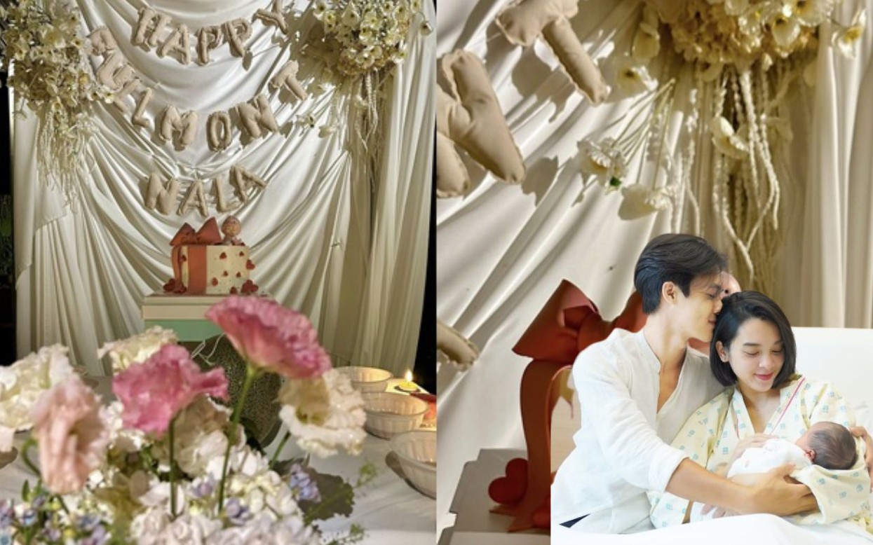 Quỳnh Lương tổ chức tiệc đầy tháng ấm cúng cho con gái, cô bé được mẹ khen ở điểm này - Ảnh 1. Quỳnh Lương tổ chức tiệc đầy tháng ấm cúng cho con gái, cô bé được mẹ khen ở điểm này - Ảnh 1.