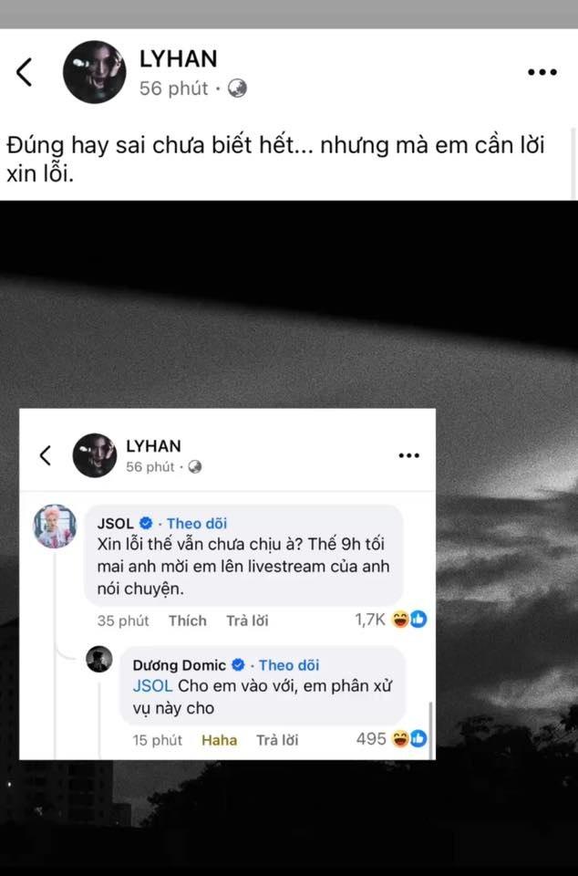 Từ lời xin lỗi “mùi ChatGPT” của JSOL đến cú lật kèo trong drama tình bạn showbiz với Dương Domic, Lyhan - Ảnh 2. Từ lời xin lỗi “mùi ChatGPT” của JSOL đến cú lật kèo trong drama tình bạn showbiz với Dương Domic, Lyhan - Ảnh 2.