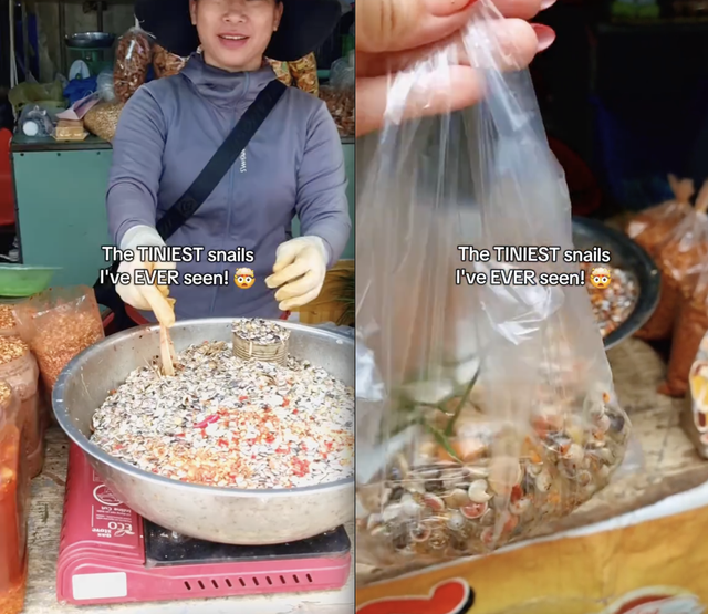 Bỏ 50.000 đồng mua m&oacute;n ốc lạ ở Việt Nam, kh&aacute;ch T&acirc;y mỏi nhừ tay v&igrave; ăn m&atilde;i kh&ocirc;ng xong- Ảnh 1.