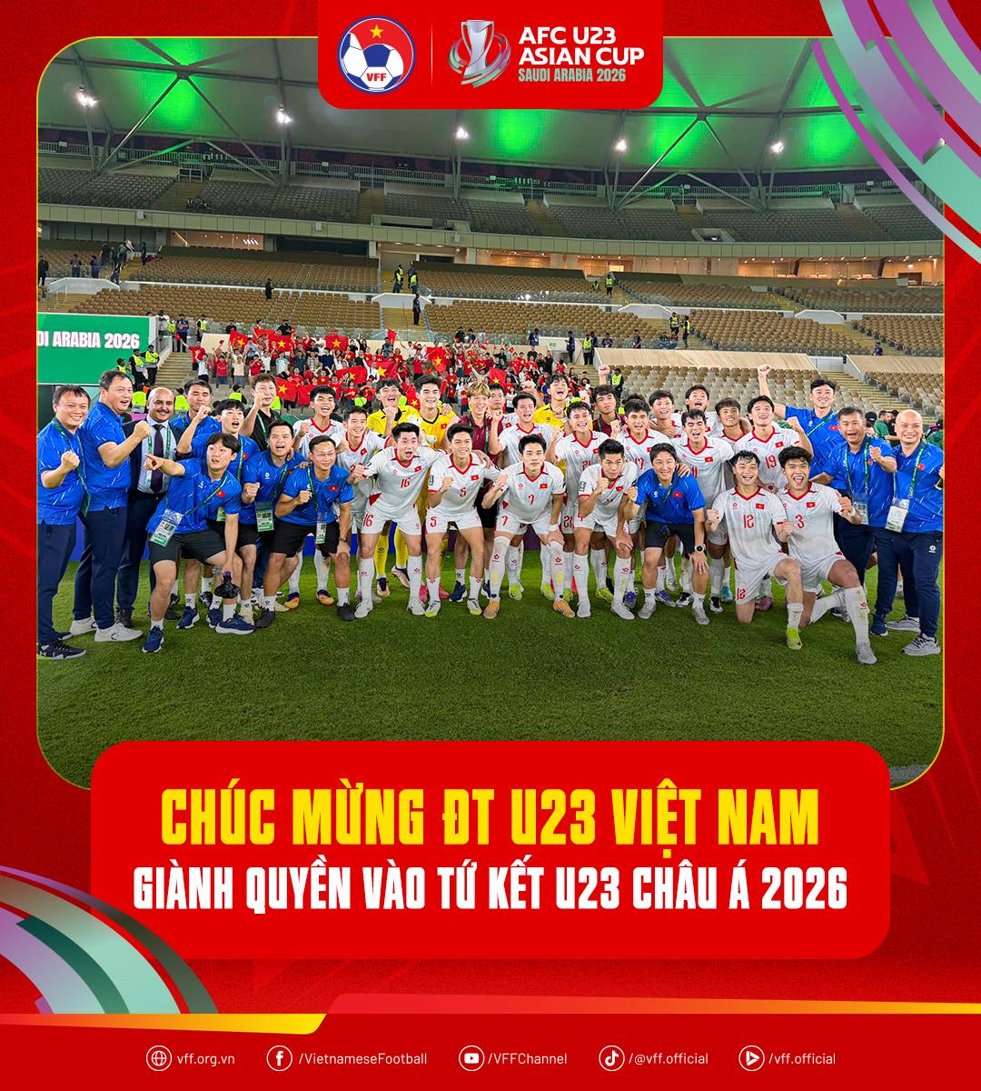 Lần đầu ti&ecirc;n trong lịch sử: U23 Việt Nam to&agrave;n thắng 3 trận, loại lu&ocirc;n đội chủ nh&agrave;, tạo kỉ lục v&ocirc; tiền kho&aacute;ng hậu- Ảnh 1.