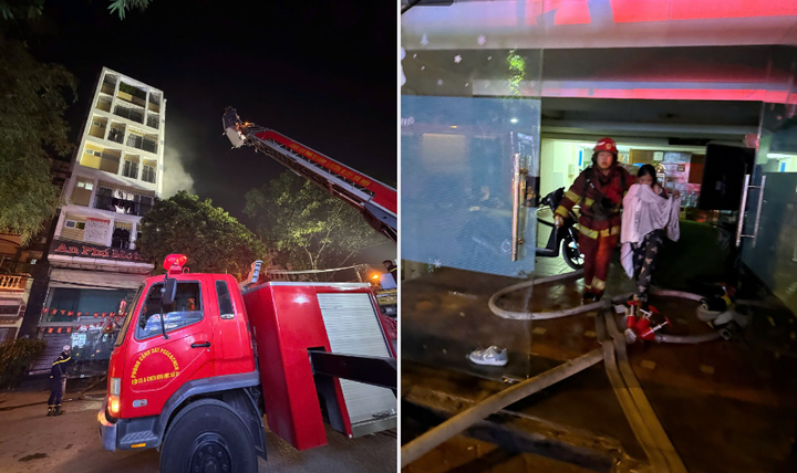 Tạm giữ nghi phạm đốt nh&agrave; nghỉ ở H&agrave; Nội, Cảnh s&aacute;t cứu 7 người an to&agrave;n - Ảnh 1.