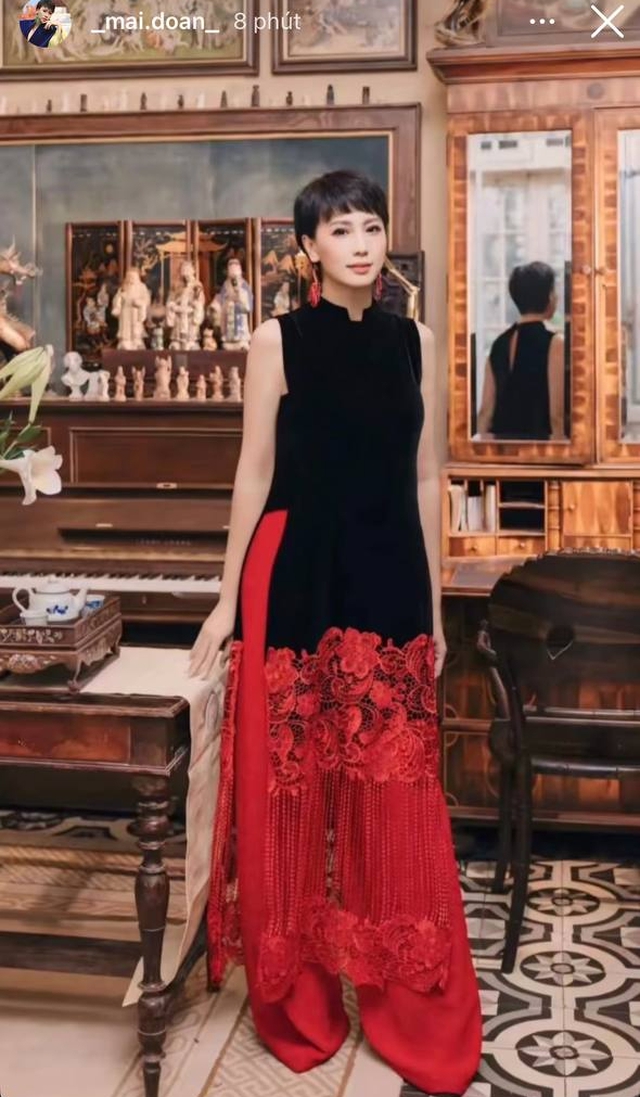 Mẹ Do&atilde;n Hải My U50 khoe visual trẻ đẹp bất bại ng&agrave;y cuối năm, thần th&aacute;i sang chuẩn 