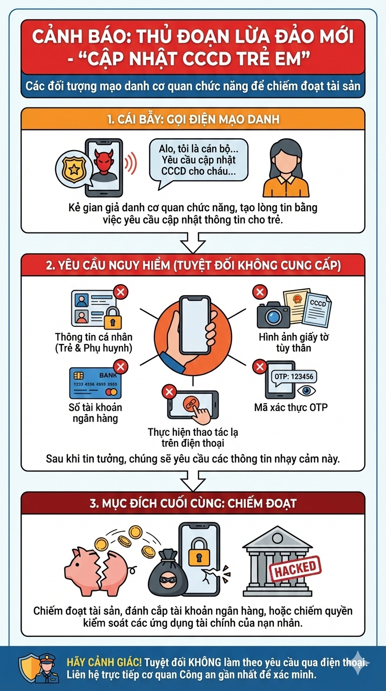 C&ocirc;ng an cảnh b&aacute;o n&oacute;ng li&ecirc;n quan đến căn cước c&ocirc;ng d&acirc;n trẻ em, tất cả phụ huynh ch&uacute; &yacute;- Ảnh 1.