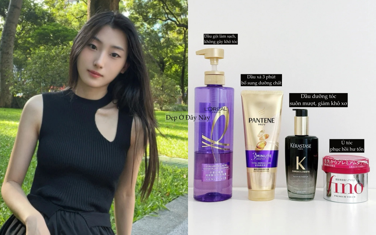 Tóc dầu, dễ bết cũng hóa mềm mượt nhờ routine 4 bước của blogger San San - Ảnh 1.