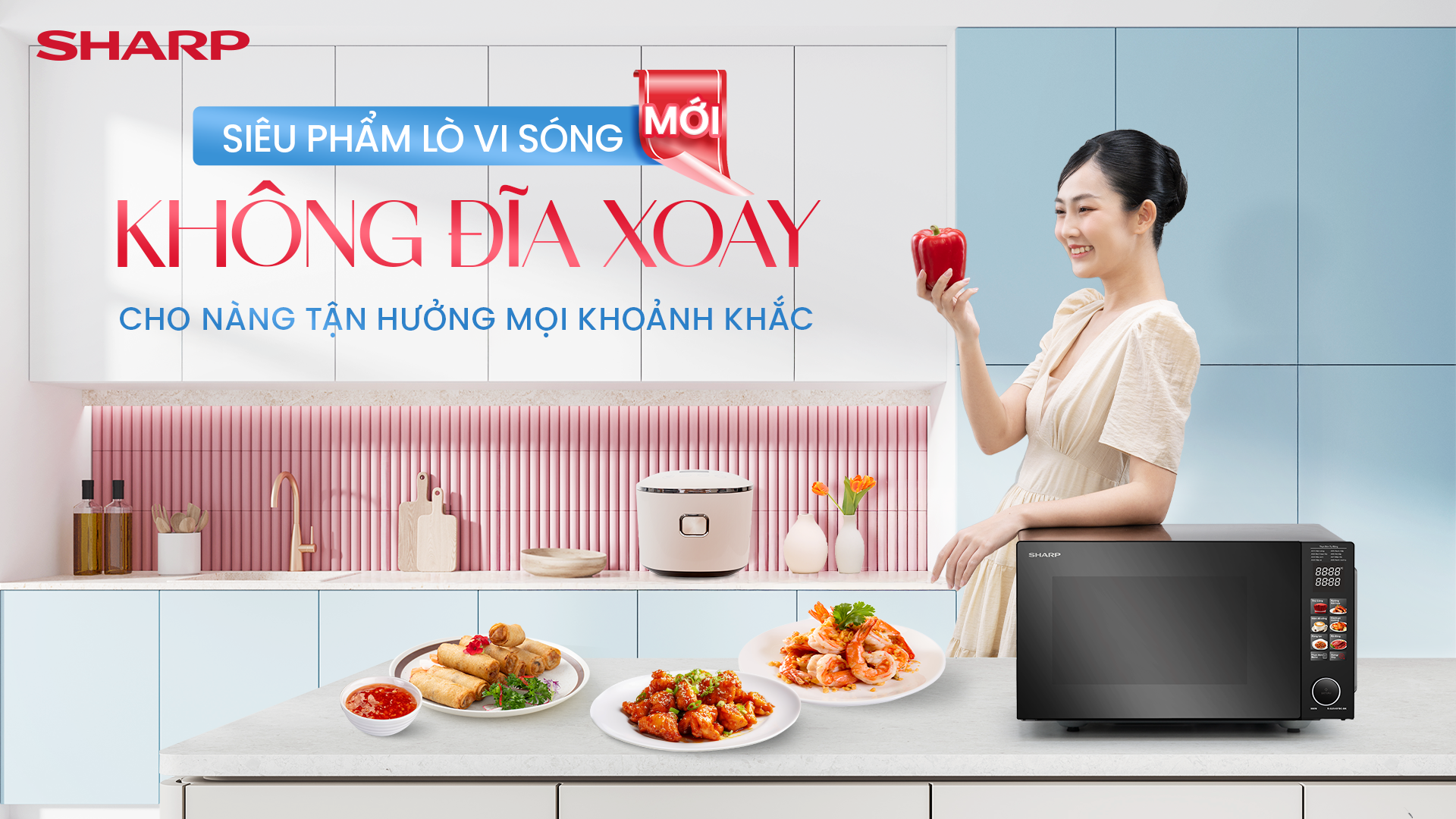 Sharp ra mắt l&ograve; vi s&oacute;ng kh&ocirc;ng đĩa xoay mới: Mở kh&ocirc;ng gian nấu dễ d&agrave;ng- Ảnh 5.