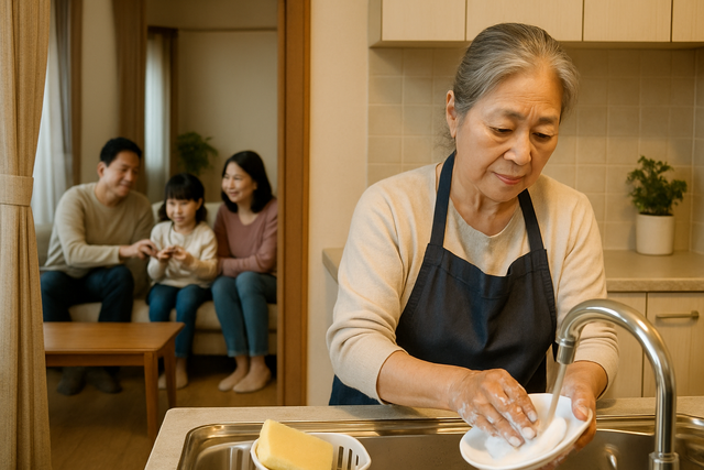 Mẹ bảo mua m&aacute;y rửa b&aacute;t ph&iacute; tiền, con d&acirc;u đ&aacute;p thẳng: &ldquo;Nh&igrave;n tay mẹ k&igrave;a...