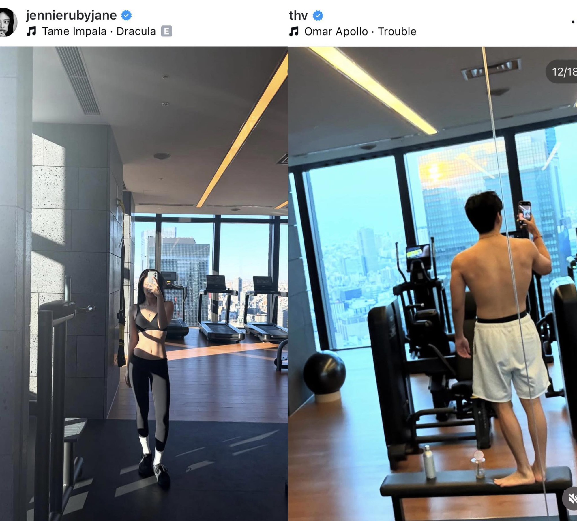 Bộ m&ocirc;n giữ d&aacute;ng Jennie kh&ocirc;ng thể bỏ, c&ugrave;ng V chọn ph&ograve;ng tập ở kh&aacute;ch sạn sang bậc nhất thế giới- Ảnh 2.